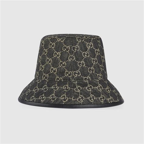 gucci bucket hat denim|Gucci fedora bucket hat.